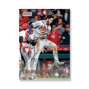 Dansby Swanson 2019 Topps Stadium Club Baseball Base Cards Poster Gold Ed. # to 1- artbble-pos-19scbb-1036-gold-s