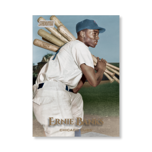 Ernie Banks 2019 Topps Stadium Club Baseball Base Cards Poster Gold Ed. # to 1- artbble-pos-19scbb-1072-gold-s