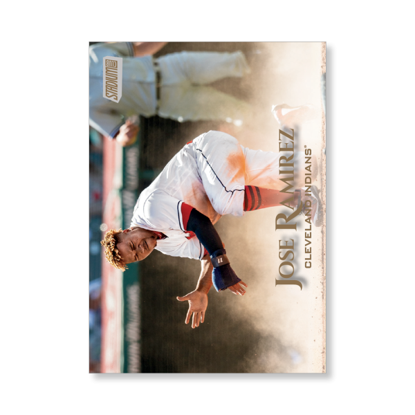 Jose Ramirez 2019 Topps Stadium Club Baseball Base Cards Poster Gold Ed. # to 1- artbble-pos-19scbb-1092-gold-s