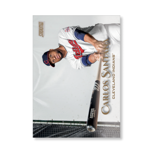 Carlos Santana 2019 Topps Stadium Club Baseball Base Cards Poster Gold Ed. # to 1- artbble-pos-19scbb-1093-gold-s