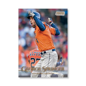 George Springer 2019 Topps Stadium Club Baseball Base Cards Poster Gold Ed. # to 1- artbble-pos-19scbb-1207-gold-s