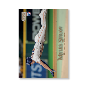 Myles Straw 2019 Topps Stadium Club Baseball Base Cards Poster Gold Ed. # to 1- artbble-pos-19scbb-1214-gold-s