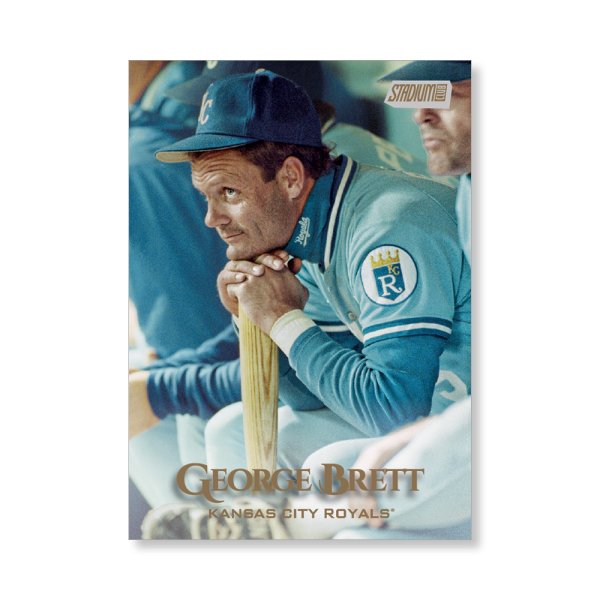 George Brett 2019 Topps Stadium Club Baseball Base Cards Poster Gold Ed. # to 1- artbble-pos-19scbb-1217-gold-s
