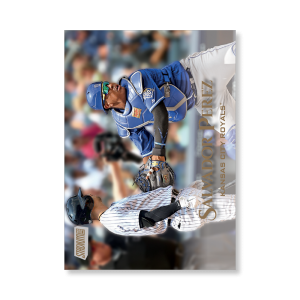 Salvador Perez 2019 Topps Stadium Club Baseball Base Cards Poster Gold Ed. # to 1- artbble-pos-19scbb-1219-gold-s