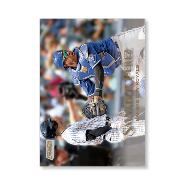 Salvador Perez 2019 Topps Stadium Club Baseball Base Cards Poster Gold Ed. # to 1- artbble-pos-19scbb-1219-gold-s