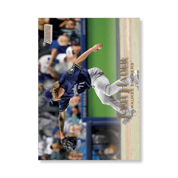 Josh Hader 2019 Topps Stadium Club Baseball Base Cards Poster Gold Ed. # to 1- artbble-pos-19scbb-1244-gold-s