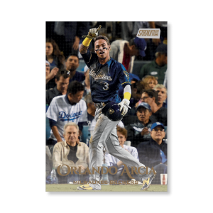 Orlando Arcia 2019 Topps Stadium Club Baseball Base Cards Poster Gold Ed. # to 1- artbble-pos-19scbb-1245-gold-s