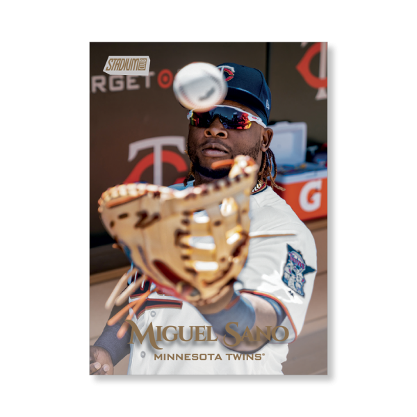 Miguel Sano 2019 Topps Stadium Club Baseball Base Cards Poster Gold Ed. # to 1- artbble-pos-19scbb-1255-gold-s