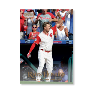 Rhys Hoskins 2019 Topps Stadium Club Baseball Base Cards Poster Gold Ed. # to 1- artbble-pos-19scbb-1295-gold-s