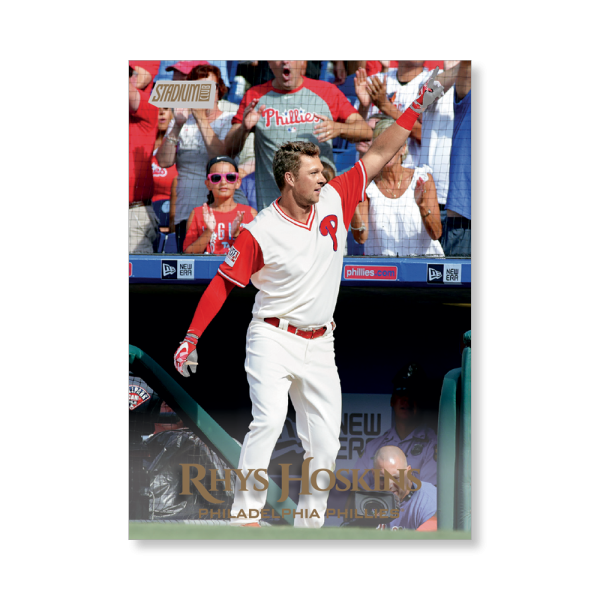Rhys Hoskins 2019 Topps Stadium Club Baseball Base Cards Poster Gold Ed. # to 1- artbble-pos-19scbb-1295-gold-s