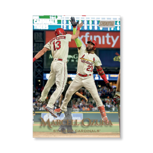 Marcell Ozuna 2019 Topps Stadium Club Baseball Base Cards Poster Gold Ed. # to 1- artbble-pos-19scbb-1448-gold-s
