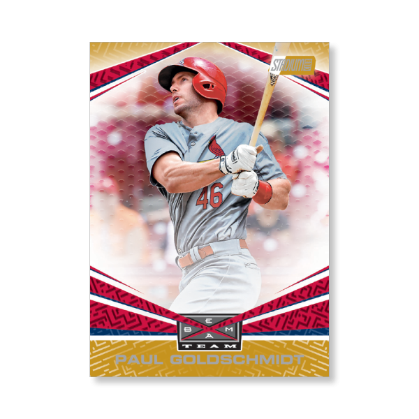 Paul Goldschmidt 2019 Topps Stadium Club Baseball Beam Team Poster Gold Ed. # to 1- artbble-pos-19scbb-3114-gold-s