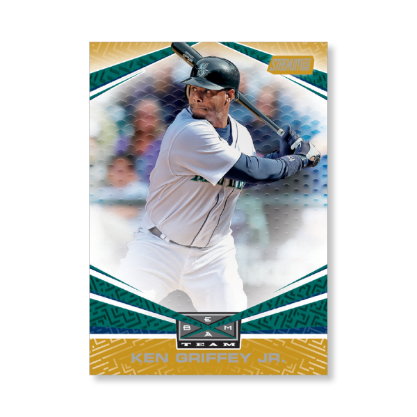 Ken Griffey Jr. 2019 Topps Stadium Club Baseball Beam Team Poster Gold Ed. # to 1- artbble-pos-19scbb-3123-gold-s