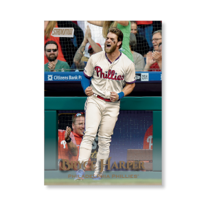 Bryce Harper 2019 Topps Stadium Club Baseball Base Card Variations Poster Gold Ed. # to 1- artbble-pos-19scbb-3208-gold-s