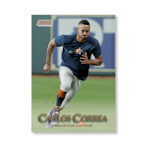 Carlos Correa 2019 Topps Stadium Club Baseball Base Card Variations Poster Gold Ed. # to 1- artbble-pos-19scbb-3214-gold-s