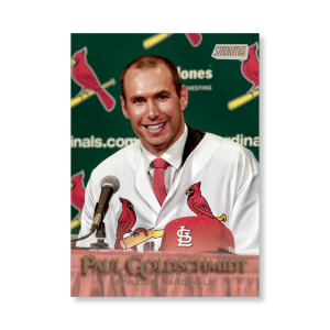 Paul Goldschmidt 2019 Topps Stadium Club Baseball Base Card Variations Poster Gold Ed. # to 1- artbble-pos-19scbb-3249-gold-s