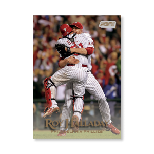 Roy Halladay 2019 Topps Stadium Club Baseball Base Card Variations Poster Gold Ed. # to 1- artbble-pos-19scbb-3258-gold-s