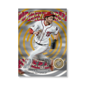 Trea Turner 2019 Topps Stadium Club Baseball Warp Speed Poster Gold Ed. # to 1- artbble-pos-19scbb-3502-gold-s