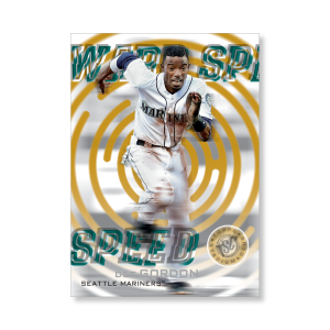 Dee Gordon 2019 Topps Stadium Club Baseball Warp Speed Poster Gold Ed. # to 1- artbble-pos-19scbb-3513-gold-s