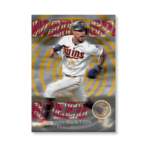 Byron Buxton 2019 Topps Stadium Club Baseball Warp Speed Poster Gold Ed. # to 1- artbble-pos-19scbb-3515-gold-s