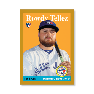 Rowdy Tellez 2019 Archives Baseball 1958 Topps Poster Gold Ed. # to 1- artbble-pos-19tabb-1008-gold-s