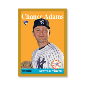 Chance Adams 2019 Archives Baseball 1958 Topps Poster Gold Ed. # to 1- artbble-pos-19tabb-1013-gold-s