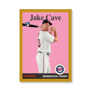 Jake Cave 2019 Archives Baseball 1958 Topps Poster Gold Ed. # to 1- artbble-pos-19tabb-1014-gold-s