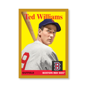 Ted Williams 2019 Archives Baseball 1958 Topps Poster Gold Ed. # to 1- artbble-pos-19tabb-1034-gold-s