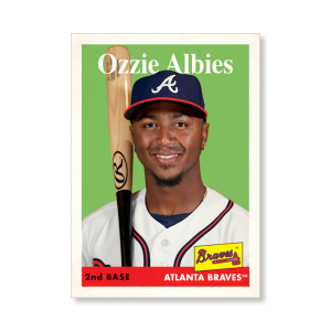 Ozzie Albies 2019 Archives Baseball 1958 Topps Poster # to 99- artbble-pos-19tabb-1056-s
