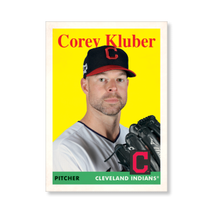 Corey Kluber 2019 Archives Baseball 1958 Topps Poster # to 99- artbble-pos-19tabb-1064-s