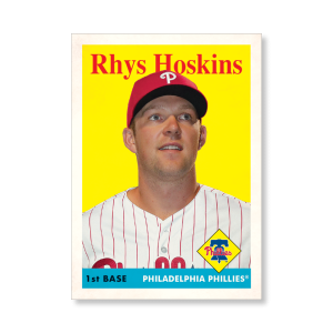 Rhys Hoskins 2019 Archives Baseball 1958 Topps Poster # to 99- artbble-pos-19tabb-1085-s