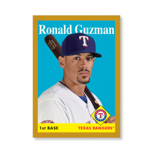 Ronald Guzman 2019 Archives Baseball 1958 Topps Poster Gold Ed. # to 1- artbble-pos-19tabb-1097-gold-s