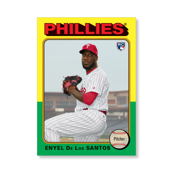 Enyel De Los Santos 2019 Archives Baseball 1975 Topps Poster Gold Ed. # to 1- artbble-pos-19tabb-1114-gold-s