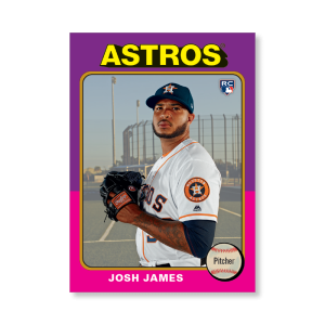 Josh James 2019 Archives Baseball 1975 Topps Poster Gold Ed. # to 1- artbble-pos-19tabb-1115-gold-s
