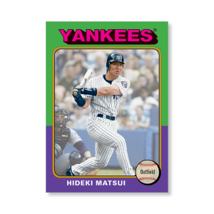 Hideki Matsui 2019 Archives Baseball 1975 Topps Poster Gold Ed. # to 1- artbble-pos-19tabb-1124-gold-s
