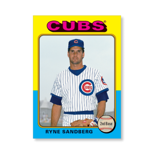 Ryne Sandberg 2019 Archives Baseball 1975 Topps Poster Gold Ed. # to 1- artbble-pos-19tabb-1125-gold-s