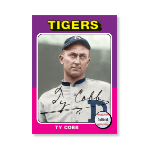 Ty Cobb 2019 Archives Baseball 1975 Topps Poster # to 99- artbble-pos-19tabb-1133-s