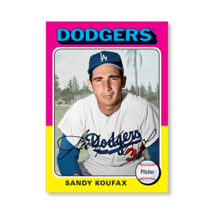 Sandy Koufax 2019 Archives Baseball 1975 Topps Poster # to 99- artbble-pos-19tabb-1134-s