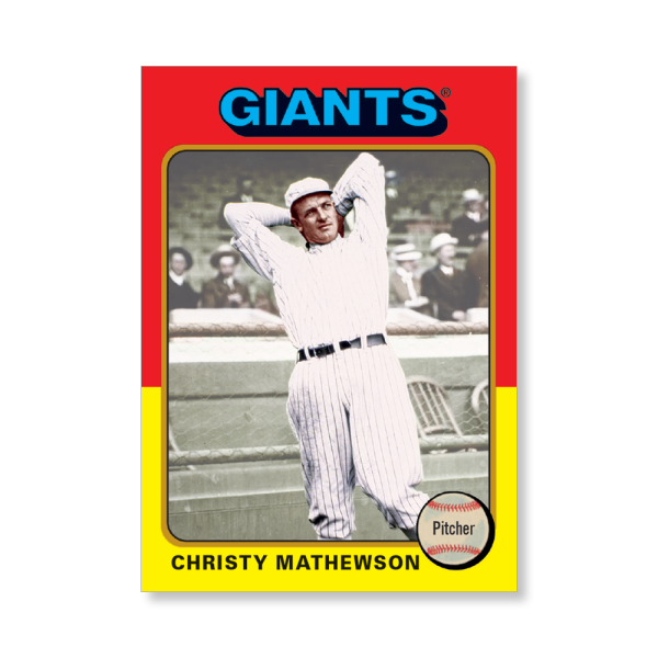 Christy Mathewson 2019 Archives Baseball 1975 Topps Poster Gold Ed. # to 1- artbble-pos-19tabb-1137-gold-s
