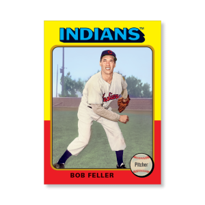 Bob Feller 2019 Archives Baseball 1975 Topps Poster Gold Ed. # to 1- artbble-pos-19tabb-1141-gold-s