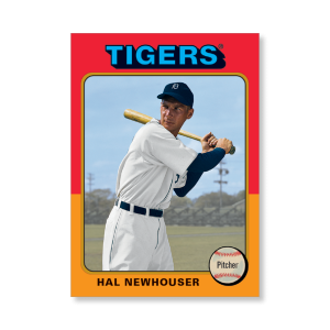 Hal Newhouser 2019 Archives Baseball 1975 Topps Poster Gold Ed. # to 1- artbble-pos-19tabb-1146-gold-s