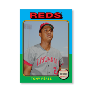 Tony Pérez 2019 Archives Baseball 1975 Topps Poster Gold Ed. # to 1- artbble-pos-19tabb-1151-gold-s