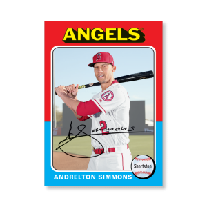 Andrelton Simmons 2019 Archives Baseball 1975 Topps Poster # to 99- artbble-pos-19tabb-1153-s