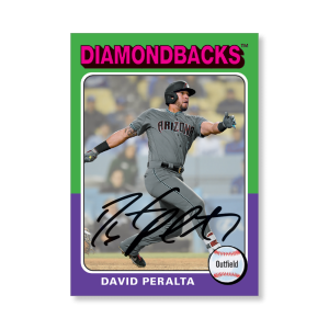 David Peralta 2019 Archives Baseball 1975 Topps Poster # to 99- artbble-pos-19tabb-1154-s