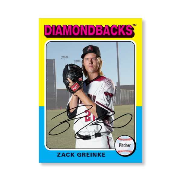 Zack Greinke 2019 Archives Baseball 1975 Topps Poster # to 99- artbble-pos-19tabb-1155-s