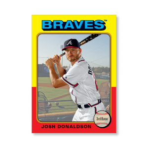 Josh Donaldson 2019 Archives Baseball 1975 Topps Poster Gold Ed. # to 1- artbble-pos-19tabb-1156-gold-s