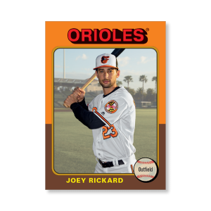 Joey Rickard 2019 Archives Baseball 1975 Topps Poster Gold Ed. # to 1- artbble-pos-19tabb-1157-gold-s