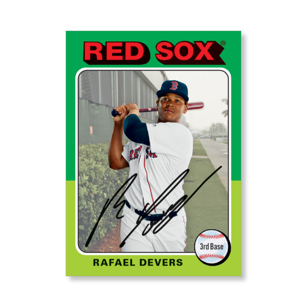 Rafael Devers 2019 Archives Baseball 1975 Topps Poster # to 99- artbble-pos-19tabb-1159-s