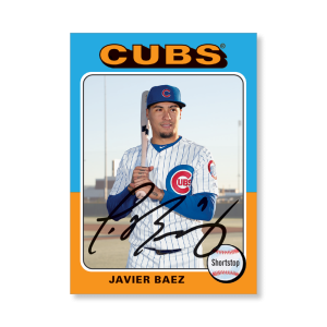 Javier Baez 2019 Archives Baseball 1975 Topps Poster # to 99- artbble-pos-19tabb-1160-s