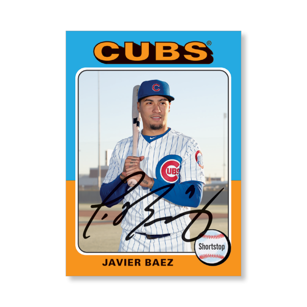 Javier Baez 2019 Archives Baseball 1975 Topps Poster # to 99- artbble-pos-19tabb-1160-s